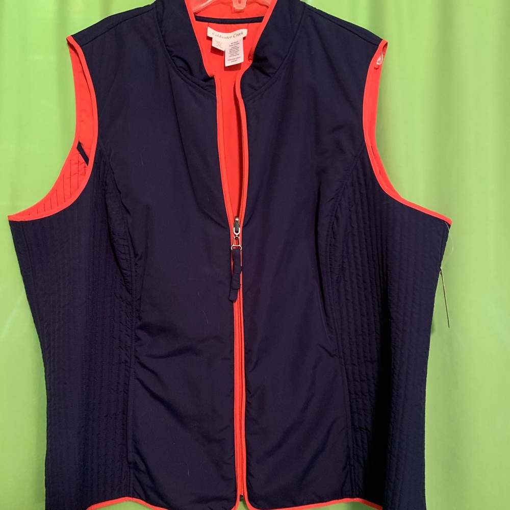 NWT Navy and Orange Reversible Vest